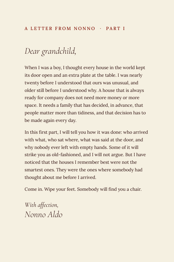 Letter from Nonno