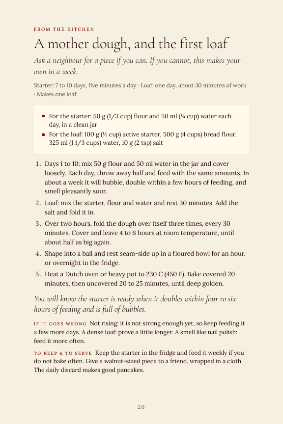 Recipe page